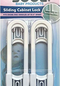 Child Safety Sliding Cabinet Locks (4 Pack) - Baby Proof Knobs