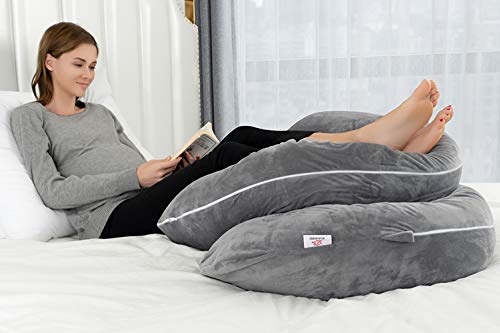 QUEEN ROSE Pregnancy Pillow with Velvet Cover