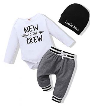 Newborn Baby Boy Clothes Long Sleeve Romper Outfits Set