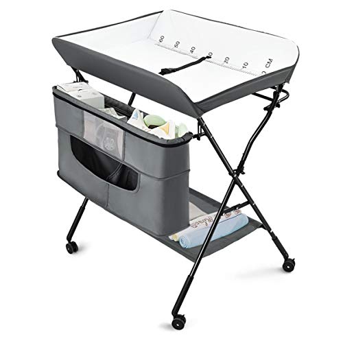 Costzon Baby Changing Table, Adjustable Height Portable Diaper Station