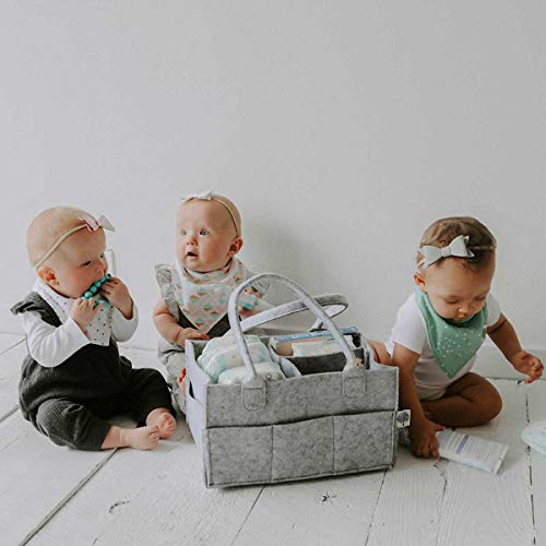 Parker Baby Diaper Caddy - Nursery Storage Bin and Car Organizer