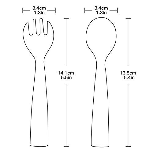 Silicone Toddler Utensils Bendy Spoon and Fork