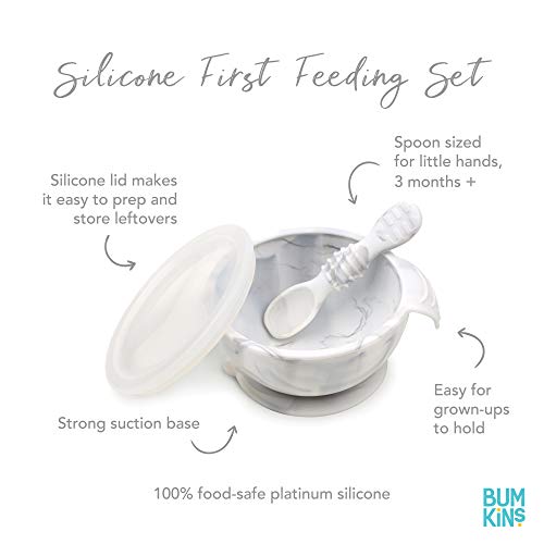 Bumkins Suction Silicone Baby Feeding Set