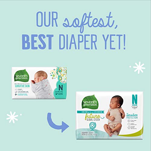 Seventh Generation Baby Diapers, Size Newborn