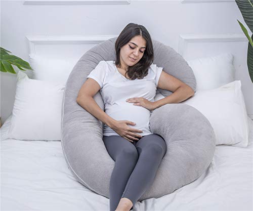 1 MIDDLE ONE Pregnancy Pillow, C Shaped Full Body Pillow