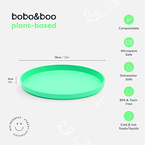 Bobo&Boo Colorful Plant-Based 7.5 inch Kids Plates