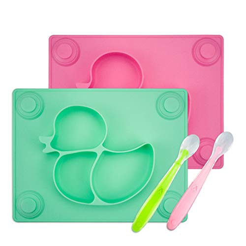 Baby Placemat with Baby Spoons (2 Sets)
