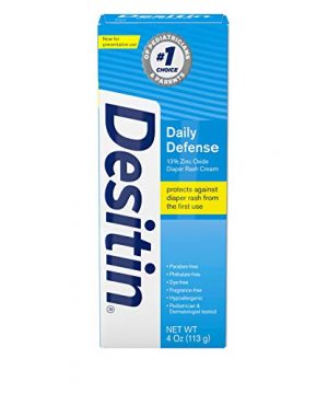Desitin Daily Defense Baby Diaper Rash Cream with Zinc Oxide to Treat