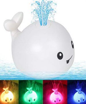 Leipal Baby Light Up Bath Tub Toys Whale Water Sprinkler