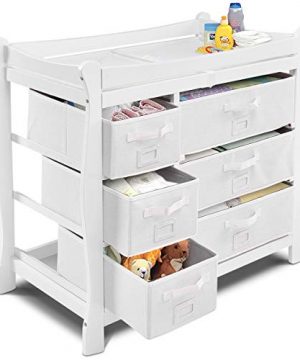 Costzon Baby Changing Table, Infant Diaper Changing Table Organization