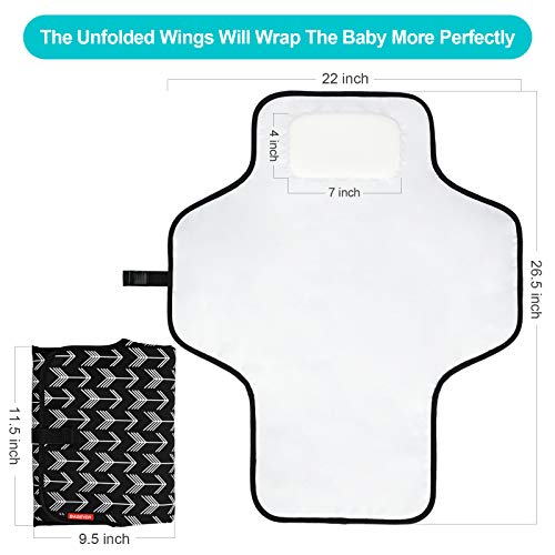 BABEYER Portable Changing Pad，Large Waterproof Diaper Changing Mat