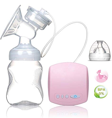 Electric Single Breast Milk Pump for Travel - Computerized, Portable, with Massage & Suction, Memory Function, Comfortable