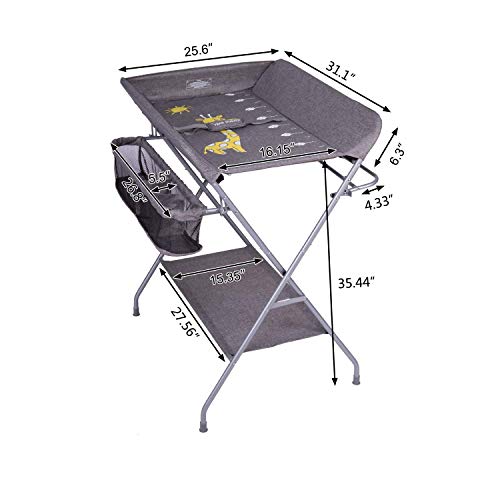 Baby Diaper Changing Table with Rack