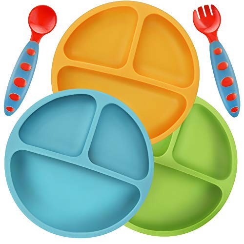 Silicone Baby and Toddler Plate Microwave Safe