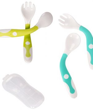 Baby Utensils Spoons Forks Set with Travel Safe Case