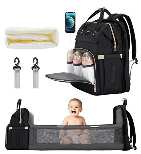 Xinsilu Diaper Bag Backpack with Changing Table-Travel Backpack