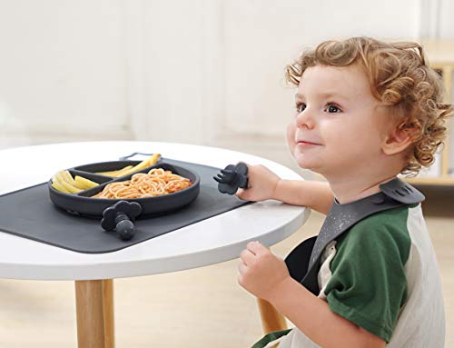 Blissbury Silicone Plate for Baby, Suction Grip Baby Dish Bowl