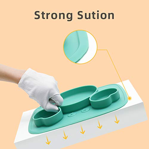 Baby Suction Plates, Non-Slip Feeding Placemat for Babies
