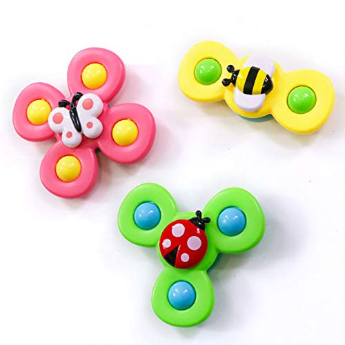 3PCS Suction Cup Spinning Top Toy