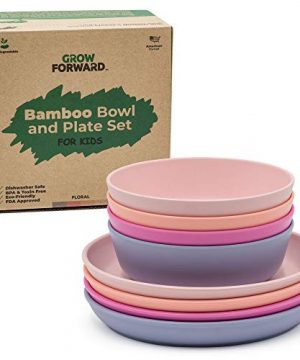 Grow Forward Kids Bamboo Bowl and Plate Set