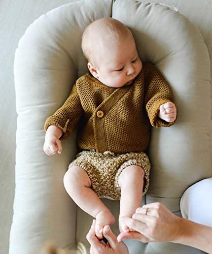 Snuggle Me Organic Bare | Baby Lounger,Infant Floor Seat