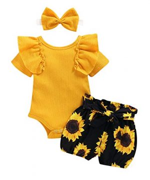 WYFC Sunflower Baby Girl Clothes Summer