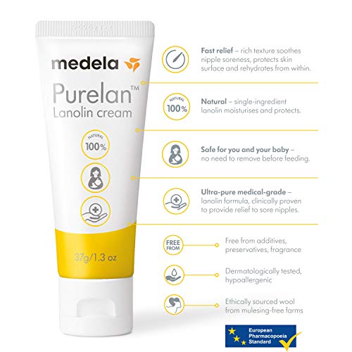 Nipple Cream for Breastfeeding Medela Lanolin