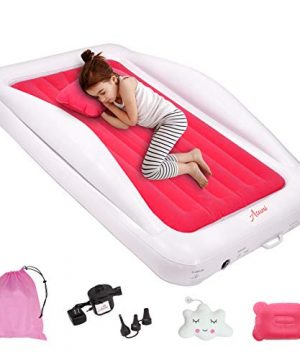 Inflatable Toddler Travel Bed with Electric Pump, Leakproof Air Mattress
