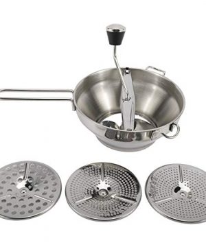 XMSound Rotary Food Mill Potato Ricer with 3 Interchangeable Disks