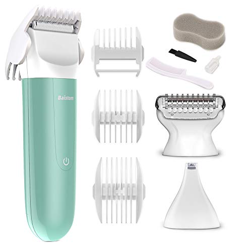 Quiet Waterproof Hair Trimmer for Kids with 3 Heads