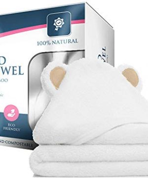 100% Bamboo Hooded Baby Towel By Mi Bella Baby