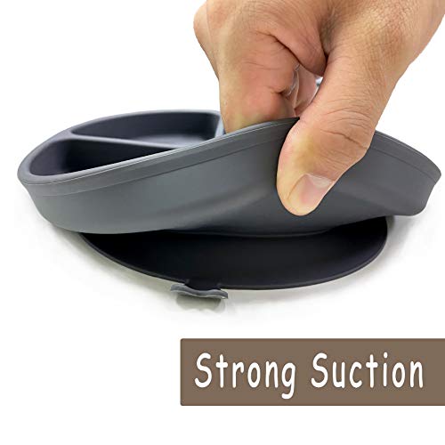 Blissbury Silicone Plate for Baby, Suction Grip Baby Dish Bowl