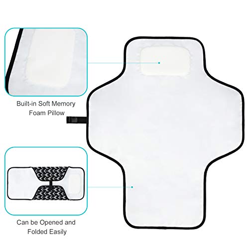 BABEYER Portable Changing Pad，Large Waterproof Diaper Changing Mat