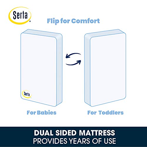 Serta Perfect Start Deluxe Crib Mattress - Supreme Firmness for Infants, Enhanced Comfort for Toddlers, Waterproof for Easy Cleaning