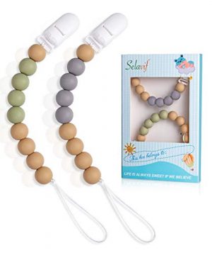 Baby Pacifier Clip Silicone Beads-Newborn Pacifier Holder
