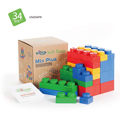 UNiPLAY Mix Soft Building Blocks, Early Learning Stacking Blocks