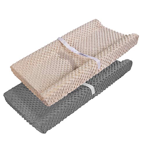 Changing Table Pad Cover, AceMommy Ultra Soft Minky Dots