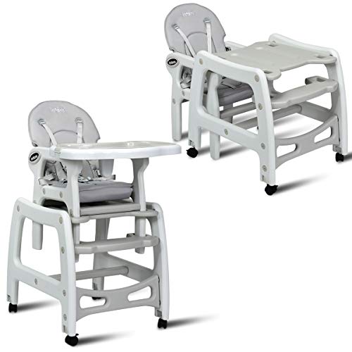 INFANS 3 in 1 Baby High Chair, Convertible Toddler Table Chair Set