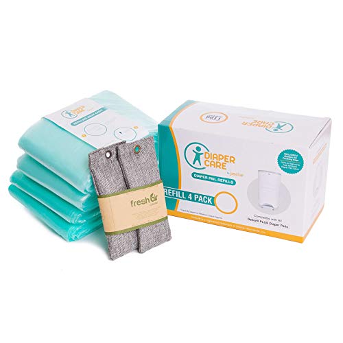 4 Pack Diaper Refill Liners - Compatible with Dekor PLUS Refill
