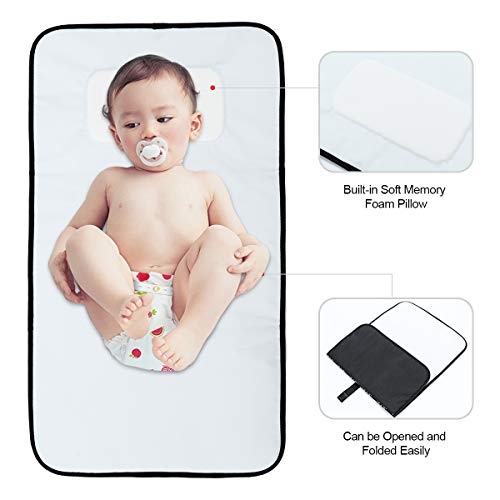 Baby Portable Changing Pad, Large Waterproof Diaper Changing Mat