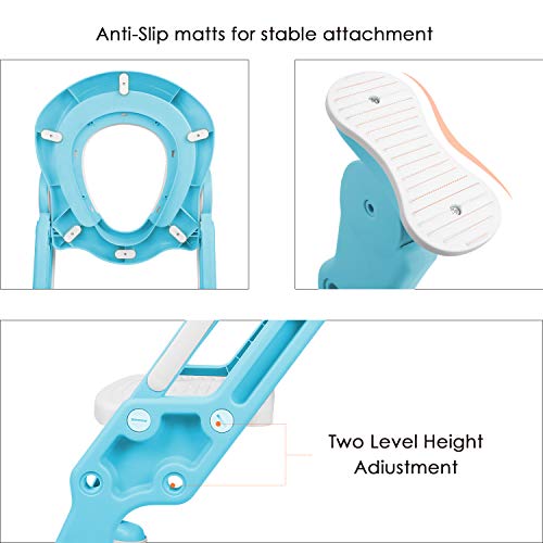 BAMNY Potty Training Toilet Seat with Step Stool for Kids