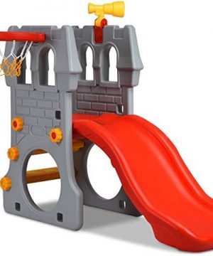 GLACER Toddler Slide, 4 in 1 Kids Climber and Slide Set