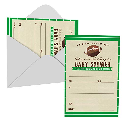 Huddle Up Baby Shower Invitations with Envelopes (25 Pack)