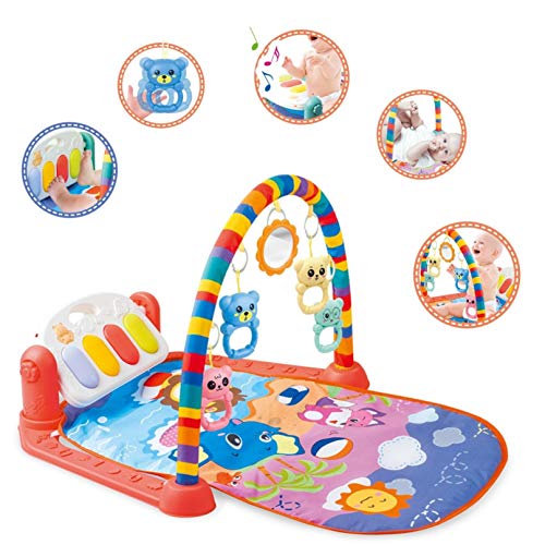 Baby Piano Gym Playmat with Hanging Music Toys