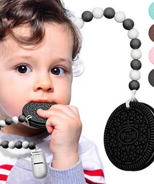 Cookie Toys Silicone Teething Pacifier Clip Holder