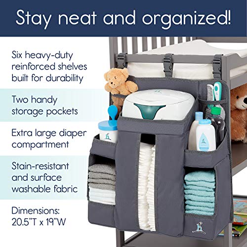 hiccapop Hanging Diaper Organizer for Changing Table and Crib
