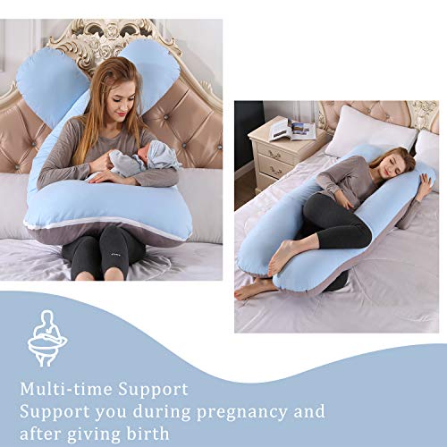 ELNIDO QUEEN Pregnancy Body Pillows with Cotton Cover