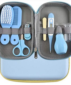 Baby Grooming Kit, 8 in 1 Baby Hair Brush/Nail Clipper