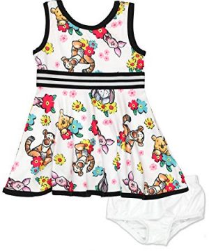 Winnie The Pooh Baby Girls Fit and Flare Ultra Soft Dress