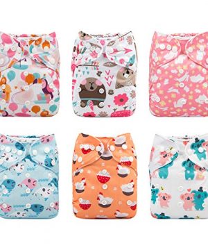 Babygoal Baby Cloth Diapers, Adjustable Reusable Pocket Diaper